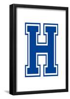 Varsity Letter H Make Your Own Banner-null-Framed Poster