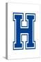 Varsity Letter H Make Your Own Banner-null-Stretched Canvas