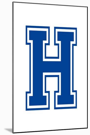 Varsity Letter H Make Your Own Banner-null-Mounted Poster