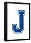 Varsity Letter J Make Your Own Banner Sign Poster-null-Framed Poster