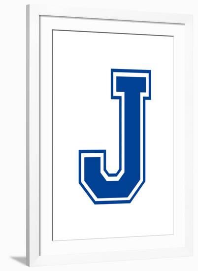 Varsity Letter J Make Your Own Banner-null-Framed Art Print