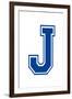 Varsity Letter J Make Your Own Banner-null-Framed Art Print