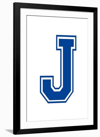 Varsity Letter J Make Your Own Banner-null-Framed Art Print