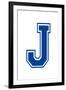 Varsity Letter J Make Your Own Banner-null-Framed Art Print