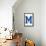 Varsity Letter M Make Your Own Banner Letter-null-Framed Poster displayed on a wall