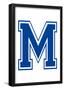 Varsity Letter M Make Your Own Banner Letter-null-Framed Poster