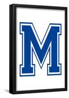 Varsity Letter M Make Your Own Banner Letter-null-Framed Poster