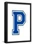 Varsity Letter P Make Your Own Banner Sign Poster-null-Framed Poster