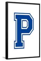 Varsity Letter P Make Your Own Banner Sign Poster-null-Framed Poster