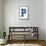 Varsity Letter P Make Your Own Banner Sign Poster-null-Framed Poster displayed on a wall