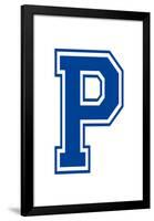 Varsity Letter P Make Your Own Banner Sign Poster-null-Framed Poster