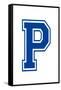 Varsity Letter P Make Your Own Banner Sign Poster-null-Framed Stretched Canvas