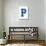 Varsity Letter P Make Your Own Banner Sign Poster-null-Stretched Canvas displayed on a wall