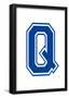 Varsity Letter Q Make Your Own Banner Sign Poster-null-Framed Poster