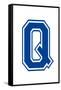 Varsity Letter Q Make Your Own Banner Sign Poster-null-Framed Stretched Canvas