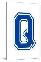 Varsity Letter Q Make Your Own Banner Sign Poster-null-Stretched Canvas