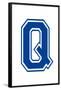 Varsity Letter Q Make Your Own Banner Sign Poster-null-Framed Poster