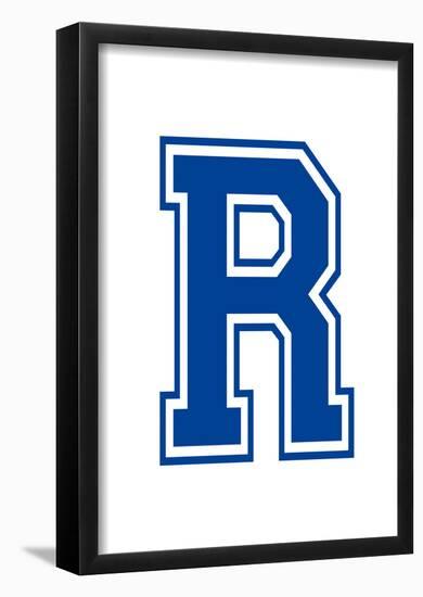 Varsity Letter R Make Your Own Banner Sign Poster-null-Framed Poster