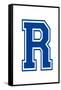 Varsity Letter R Make Your Own Banner Sign Poster-null-Framed Stretched Canvas