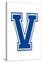 Varsity Letter V Make Your Own Banner Sign Poster-null-Stretched Canvas