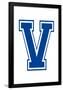 Varsity Letter V Make Your Own Banner Sign Poster-null-Framed Poster