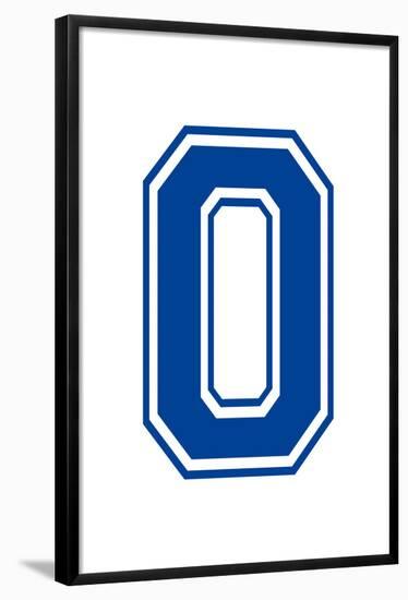 Varsity Number 0 (Zero) Make Your Own  Banner Print Poster-null-Framed Poster