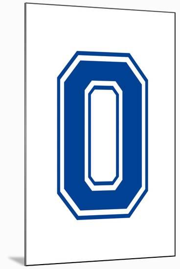 Varsity Number 0 (Zero) Make Your Own  Banner Print Poster-null-Mounted Poster