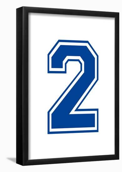 Varsity Number 2 (two)Make Your Own Banner Sign Poster-null-Framed Poster