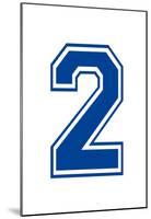 Varsity Number 2 (two)Make Your Own Banner Sign Poster-null-Mounted Poster