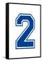 Varsity Number 2 (two)Make Your Own Banner Sign Poster-null-Framed Stretched Canvas