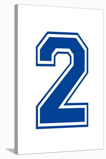 Varsity Number 2 (two)Make Your Own Banner Sign Poster-null-Stretched Canvas