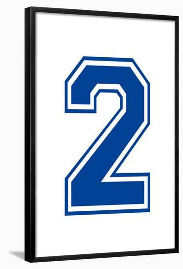 Varsity Number 2 (two)Make Your Own Banner Sign Poster-null-Framed Poster