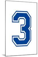 Varsity Number 3 (three) Make Your Own Banner Sign Poster-null-Mounted Poster