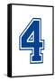 Varsity Number 4 (four) Make Your Own Banner Sign Poster-null-Framed Stretched Canvas