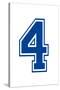 Varsity Number 4 (four) Make Your Own Banner Sign Poster-null-Stretched Canvas