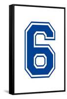 Varsity Number 6 (Six) Make Your Own Banner Sign Poster-null-Framed Stretched Canvas