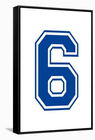 Varsity Number 6 (Six) Make Your Own Banner Sign Poster-null-Framed Stretched Canvas