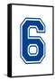 Varsity Number 6 (Six) Make Your Own Banner Sign Poster-null-Framed Stretched Canvas