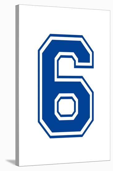 Varsity Number 6 (Six) Make Your Own Banner Sign Poster-null-Stretched Canvas