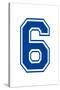 Varsity Number 6 (Six) Make Your Own Banner Sign Poster-null-Stretched Canvas