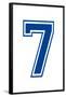 Varsity Number 7 (Seven) Make Your Own Banner Sign Poster-null-Framed Poster