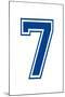 Varsity Number 7 (Seven) Make Your Own Banner Sign Poster-null-Mounted Poster