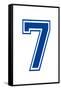 Varsity Number 7 (Seven) Make Your Own Banner Sign Poster-null-Framed Stretched Canvas