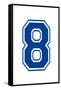 Varsity Number 8 (Eight) Make Your Own Banner Sign Poster-null-Framed Stretched Canvas