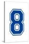 Varsity Number 8 (Eight) Make Your Own Banner Sign Poster-null-Stretched Canvas