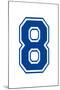 Varsity Number 8 (Eight) Make Your Own Banner Sign Poster-null-Mounted Poster