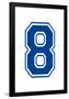 Varsity Number 8 (Eight) Make Your Own Banner Sign Poster-null-Framed Poster