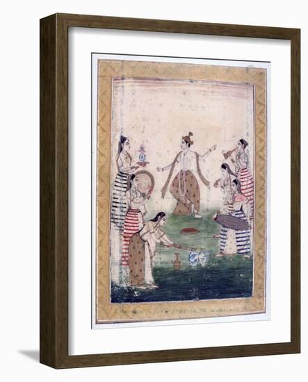 Vasanta Ragini, Ragamala Album, School of Rajasthan, 19th Century-null-Framed Giclee Print