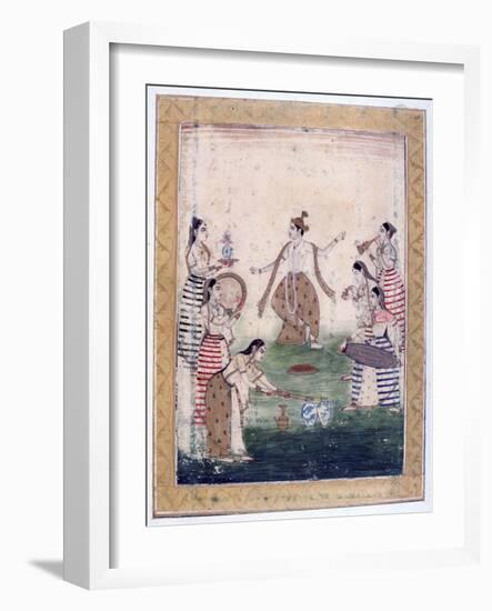 Vasanta Ragini, Ragamala Album, School of Rajasthan, 19th Century-null-Framed Giclee Print