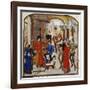 Vasce De Luce Presents Charles the Bold His Translation of 'The Deeds of Alexander the Great'-Loyset Liédet-Framed Giclee Print